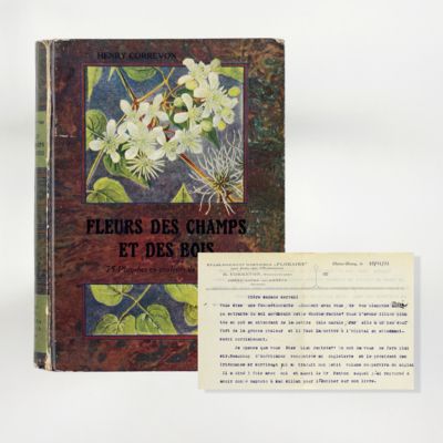 Fleurs des champs et des bois. [Dedication copy with author's typed letter, signed]