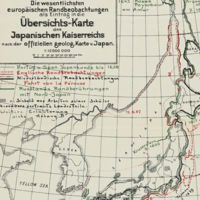 Der deutsche Anteil und der geographischen Erschließung Japans und des Subjapanischen Erdraums, und deren Förderung durch den Einfluß von Krieg und Wehrpolitik.