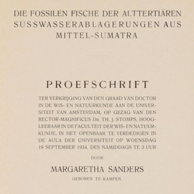 Die fossilen Fische der Alttertiären Süsswasserablagerungen aus Mittel-Sumatra.