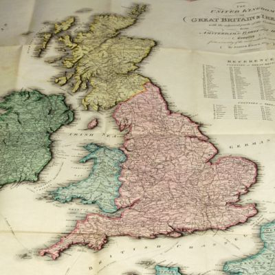 The United Kingdom of Great Britain & Ireland, with the adjacent parts of the Continent, from Amsterdam to Paris and Brest, compiled from a variety of the most authentic materials.
