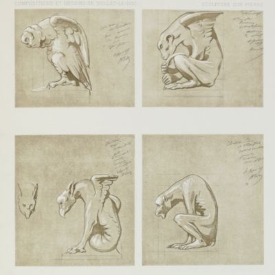 Compositions et dessins de Viollet-Le-Duc publiés sous la patronage de Comité de l'Oeuvre du Maitre.