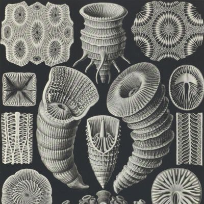 Kunstformen der Natur. Plate 29. Cyathophyllum - Tetracoralla - Vierstrahlige Sternkorallen. [Corals].