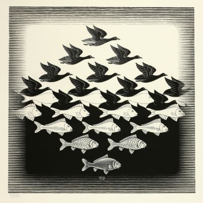 image for M. C. Escher 16 facsimile prints. With an introduction by J. L. Locher, former Director of the Gemeentemuseum, The Hague.