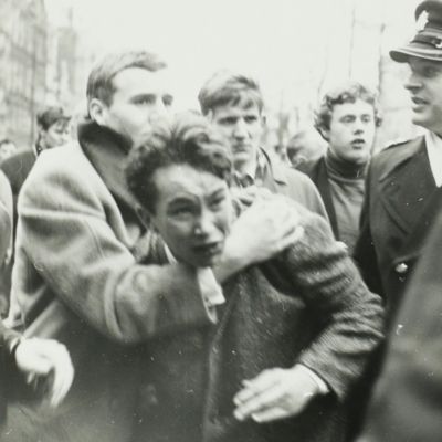 Original news photos of Amsterdam 1966: Provo's, Princess Beatrix & Prince Claus, riots, etc.