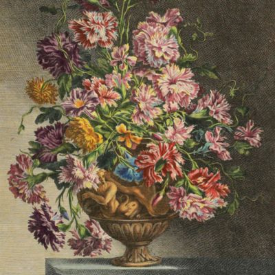 image for Un Vaze de fleurs paint par Mario dy fioré [from <em>Recueil d'estampes d'après les tableaux des peintres les plus célèbres d'Italie, des Pays-Bas et de France</em>].