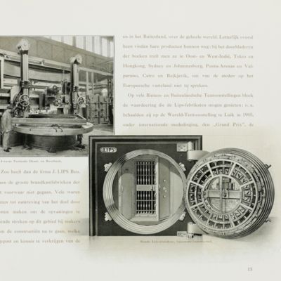 Lips' Fabrieken 1870-1910. Brandkasten, Kluizen, Safe-Deposits, Veiligheidssloten.