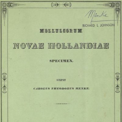 Molluscorum Novae Hollandiae specimen, quod scripsit Carolus Theodorus Menke.