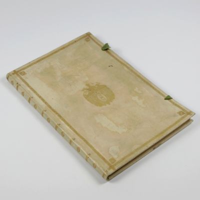 18th century folio binding in vellum gilt.