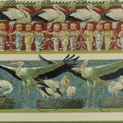 Das Thier in der decorativen Kunst. Plate 24 [storks and babies].