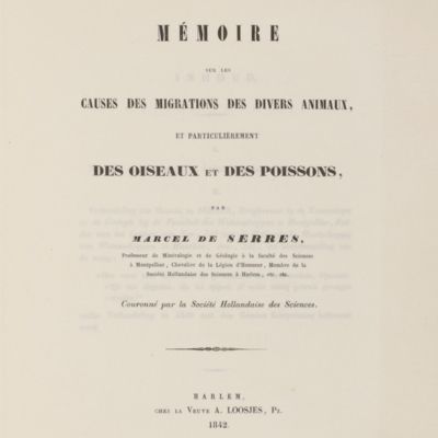 Des causes des migrations des animaux et particulièrement des oiseaux et des poissons.