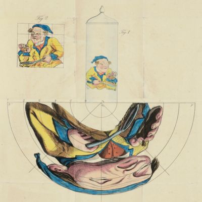 image for An early, 19th-century, Dutch anamorphosis.