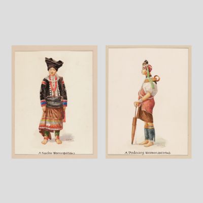 [Burma - Myanmar] A collection of two late nineteenth to early twentieth century Burmese costume studies.