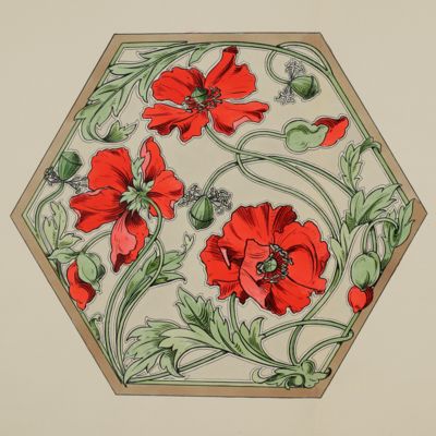 image for Jugendstil design: original design from Vienna. "Holz- und Brandmal-Vorlage". An impressive collection of Austrian Art Nouveau plates.