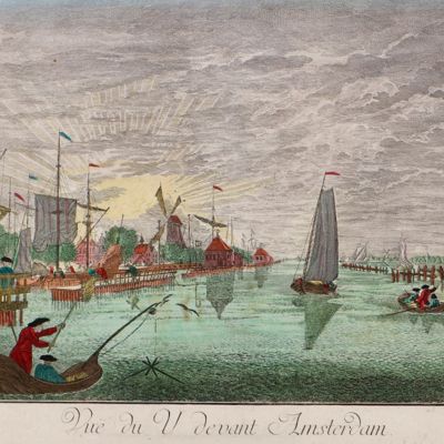 [Print] Vuë du Y devant Amsterdam. [Gezigt by de Oude Jagthaven naar het Blaauwhoofd te zien].