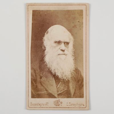 Portrait of Darwin - Rare Russian carte de visite.