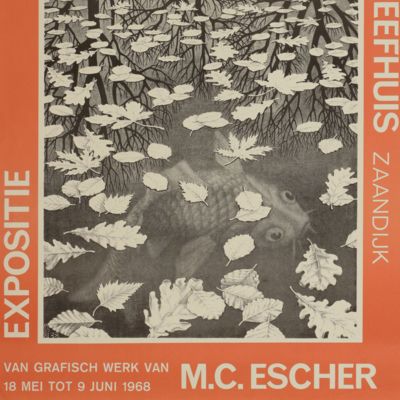 Poster, Expositie van Grafisch werk van M.C. Escher.