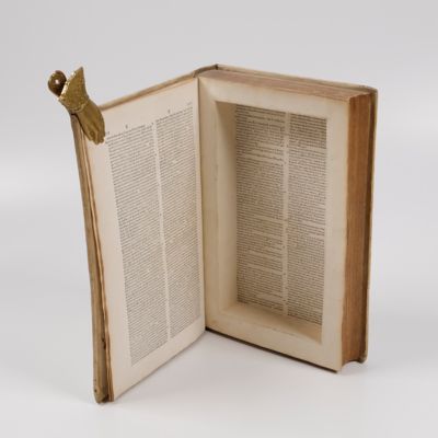 "Book simulant", "Buch Atrappe" or "Faux Livre". 17th-century vellum binding.