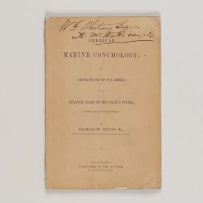 American Marine Conchology: or, Descriptions of the Shells of the Atlantic Coast of the United States, from Maine to Florida.