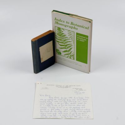 "Botanical library (1)" [Manuscript]. [AND] Letter from David McClintock.